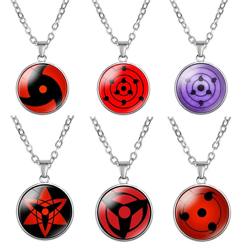 Anime Sharingan Kalung Mata Uchiha Kakashi Mangekyou Liontin Kalung Goth Mode Baru Choker untuk Peng