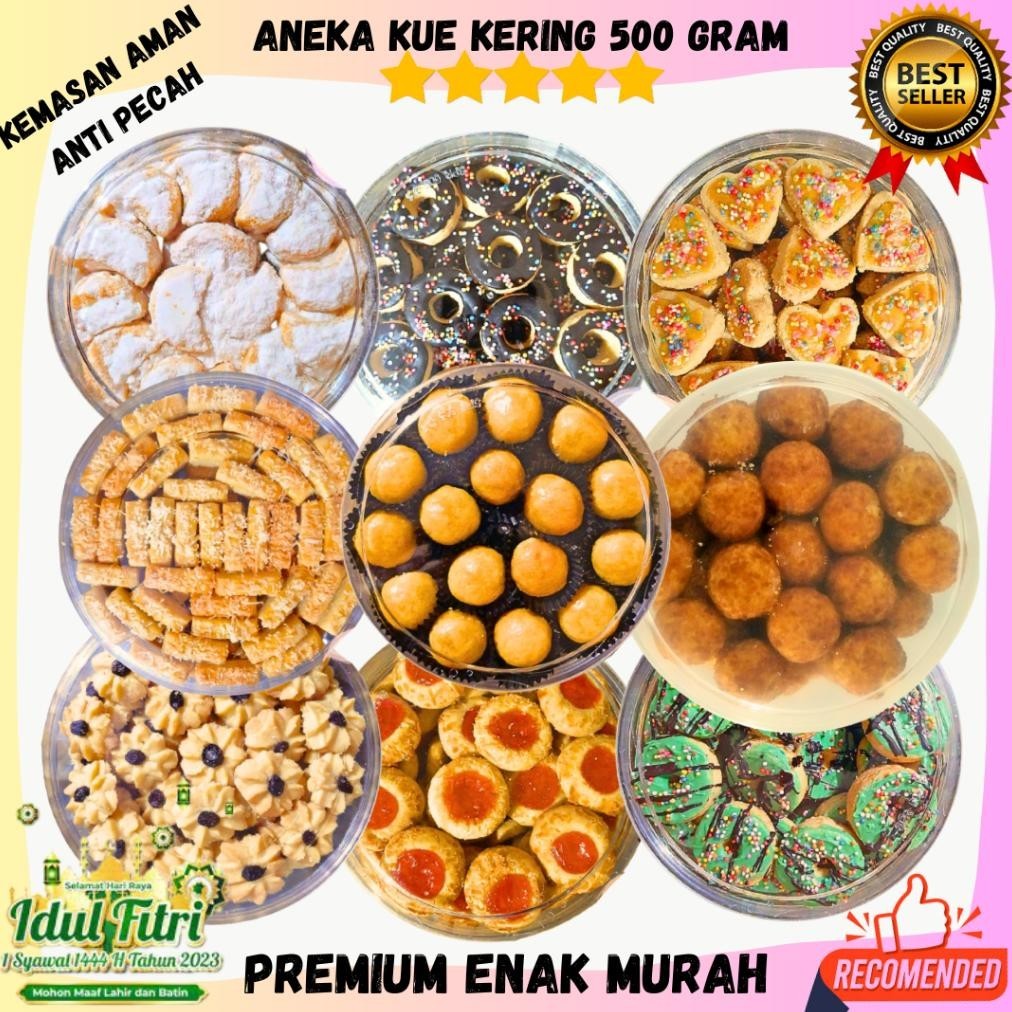 

Ready>>> Aneka Kue Kering Lebaran Idul Fitri Ramadhan Imlek Berat 500 Gram Fresh Dibuat Dadakan / Homemade Bahan Premium Rasa Dijamin Enak Berkualitas Aroma Wangi Harga Terjangkau / Murah Kemasan Aman Anti Pecah Cocok Juga Untuk Hampers Bingkisan Parsel