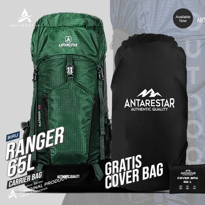 Tas Ransel Gunung Plus Rain Cover Carrier Bag Antarestar 60 Liter