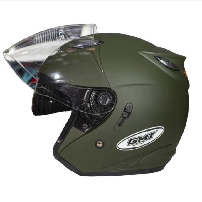 helm centro double visor termurah gmt green army doff