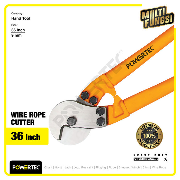 Wire Rope Cutter / Gunting Kawat Seling 36" 9Mm Powertec Termurah