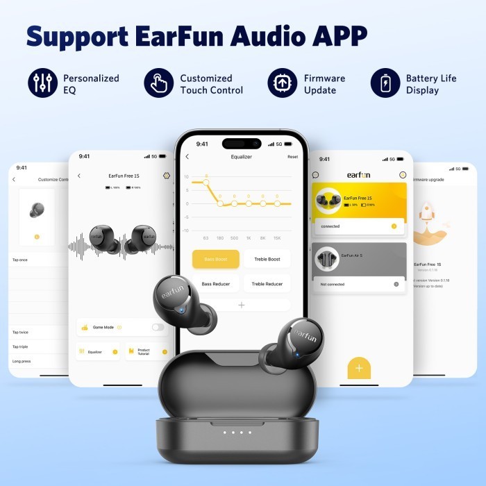 Earfun Free 1S - 4 Mic Enc Ipx7 Tws With Earfun Audio App