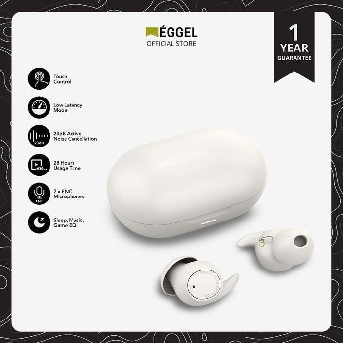 Eggel Comfortbuds Sleep + Tws Bluetooth Earphone With Anc, Enc, Gaming