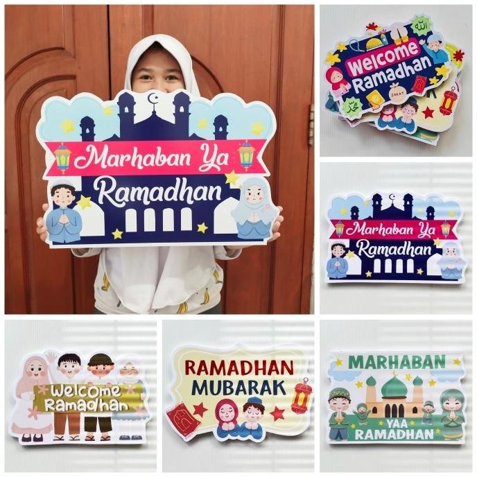 BOARD STEROFOAM WELCOME RAMADHAN DEKORASI BACKDROP ATAU PAWAI SEKOLAH