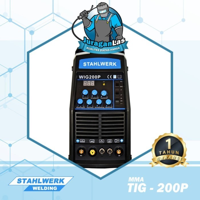 Mesin Las Dc Tig / Argon Merk Stahlwerk Tig-200 P