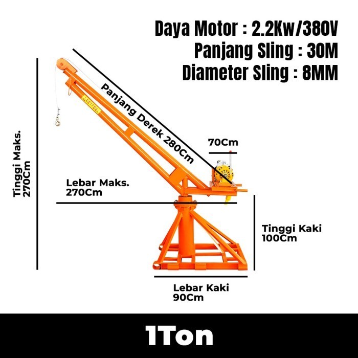 Derek Listrik / Mini Crane 1 Ton