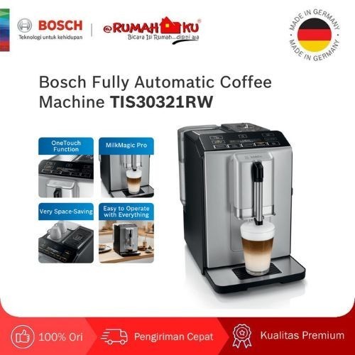 Bosch Fully Automatic Coffee Machine Tis30321Rw Verocup 300 Silver