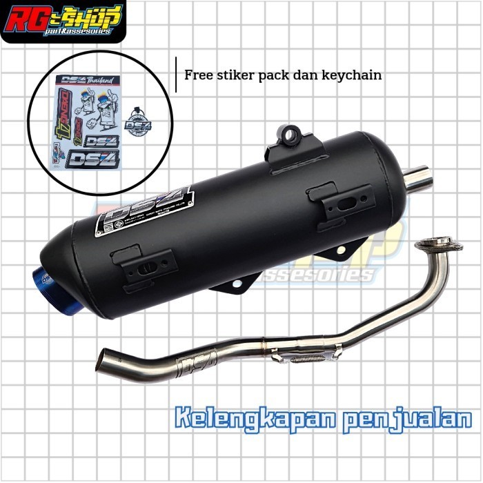 Knalpot Standar Racing Daeng Sai4 Nmax Corong Blue/Biru Ori Thailand