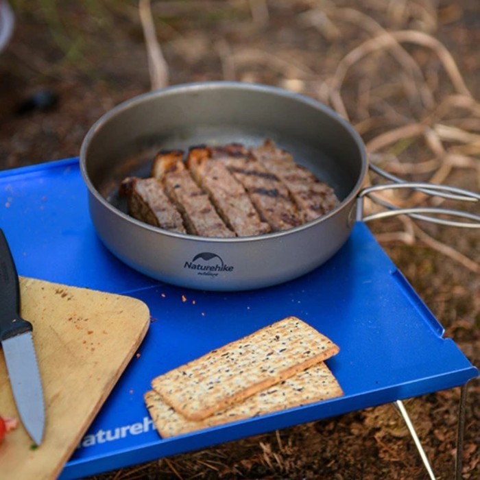 Wajan Titanium Naturehike Nh18T010-A Nh18T020-B Nesting Frying Pan