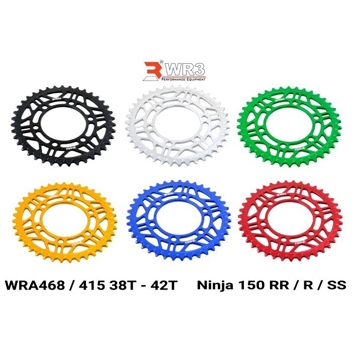 Gear Racing Belakang Wr3 Wra 468-415 Ninja 150 Rr / R / Ss 38T-42T