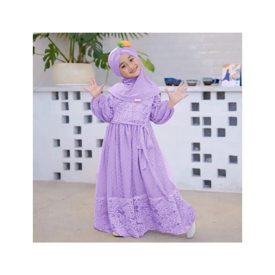GAMIS ANAK PEREMPUAN BELINDA 3-11THN / GAMIS ANAK / BAJU MUSLIM ANAK PEREMPUAN / GAMIS ANAK WARNA PU