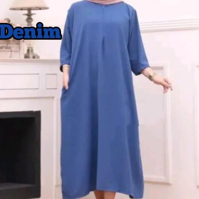 GAMIS DASTER ANAK PEREMPUAN 3-10TAHUN CRINGKLE AERFLOW DASTER ANAK PEREMPUAN POLOS HITAM PUTIH GAMIS