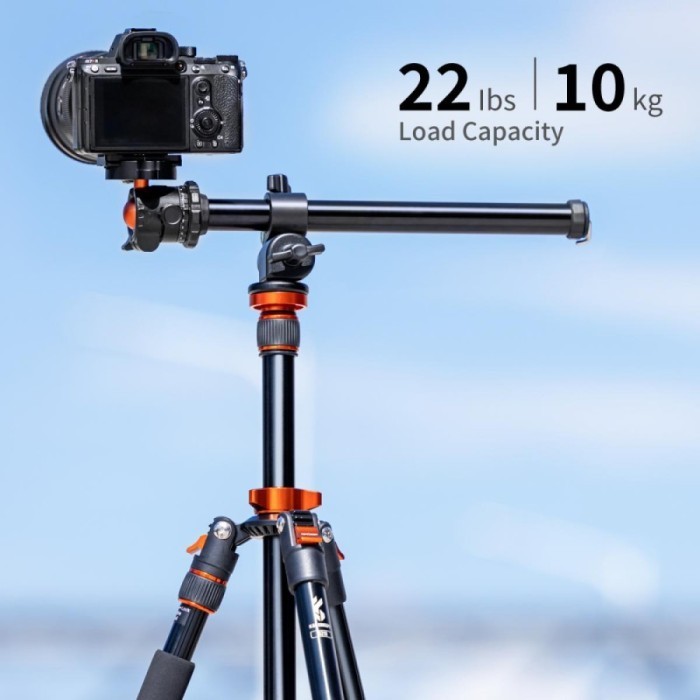 Knf K&F Tripod S210 Aluminium Travel Tripod Flatlay 2.3M Tripod