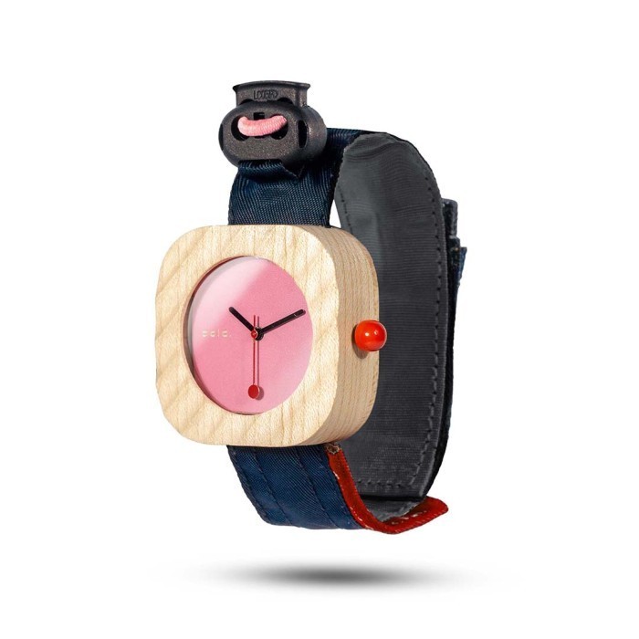 Pala Nusantara X Euck Kelana Navy Jam Tangan Kayu Strap Canvas Outdoor