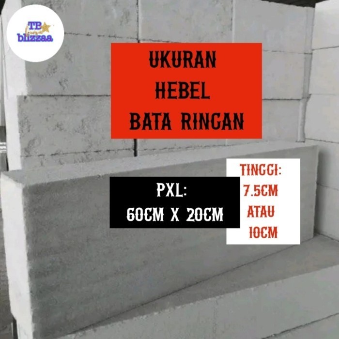 Produk Viral Hebel 1 Kubik Bata Ringan Hebel 7.5Cm / 10Cm Eceran 1 Kubik 1M3