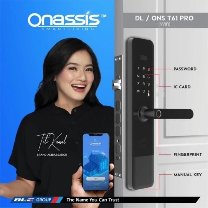 ONASSIS SMART LOCK SMART HOME DIGITAL DOOR LOCK T61 PRO WITH WIFI