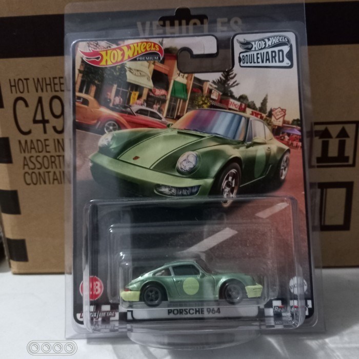 Hotwheels Boulevard Porsche 964 Hijau Ban Karet