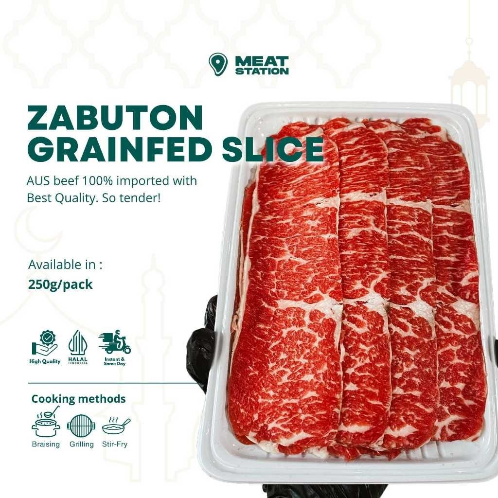 

Zabuton Grainfed Beef Slice / Beef Slice / Daging Sapi Iris / Daging Shabu / Daging Bbq / Daging