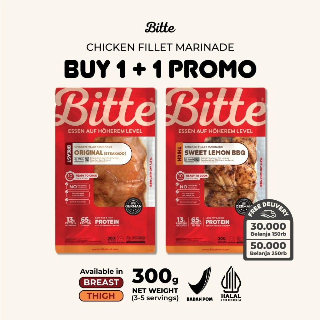 

Bitte Food Buy 1 + 1 Chicken Fillet Marinade / Ayam Filet Marinasi 300G -Gratisongkir