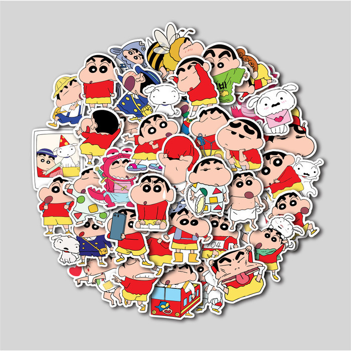 

Sticker Pack Crayon Shinchan Stiker Tumbler Laptop Koper Helm
