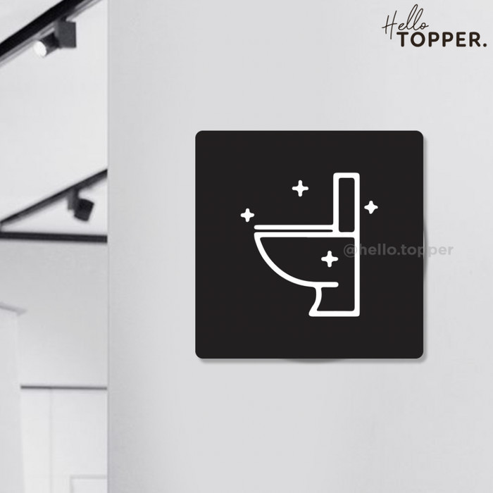 

Sign Icon Akrilik Signage Label Acrylic Papan Tanda - Toilet Duduk