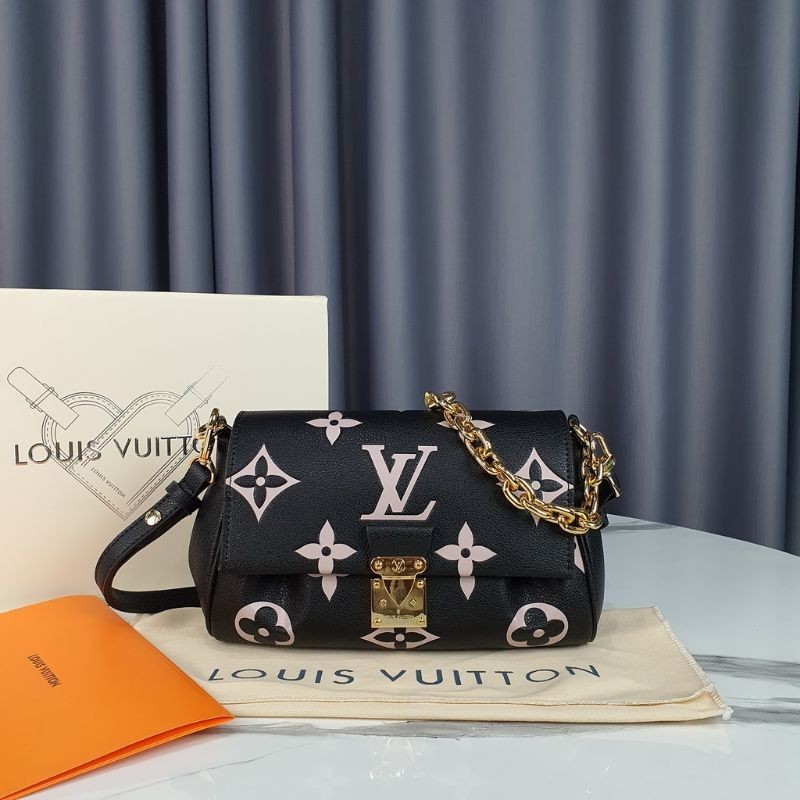 Tas LV Favorite Monogram Bicolor Empreinte Leather HITAM AM45836 Q061Q*