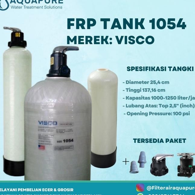 Terbaru Tangki FRP 1054 Visco / Tabung Filter 1054 / Tangki Filter Air Sumur