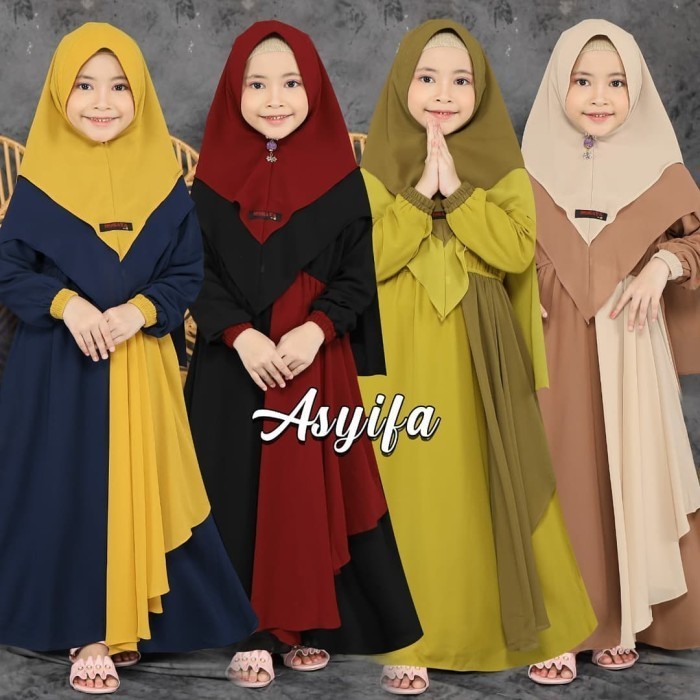 Promo Gamis Anak Asyifa Fashion Muslim Anak Usia 8-12 Tahun