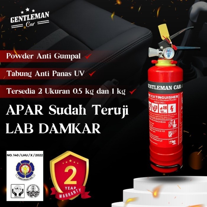 Apar Mobil 0.5Kg & 1Kg Gentleman Car Tabung Pemadam Racun Api Portable