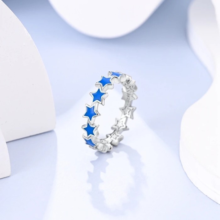 Tidak ada Pandora 925 Cincin Permata Oval Asli Anelli Donna Ring Silv