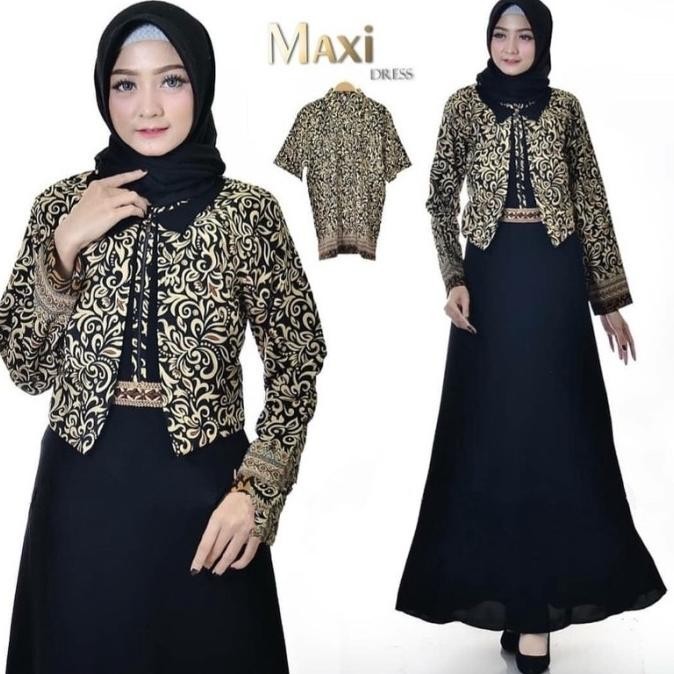 Gamis Batik Rompi Blazer Couple Limited Edition
