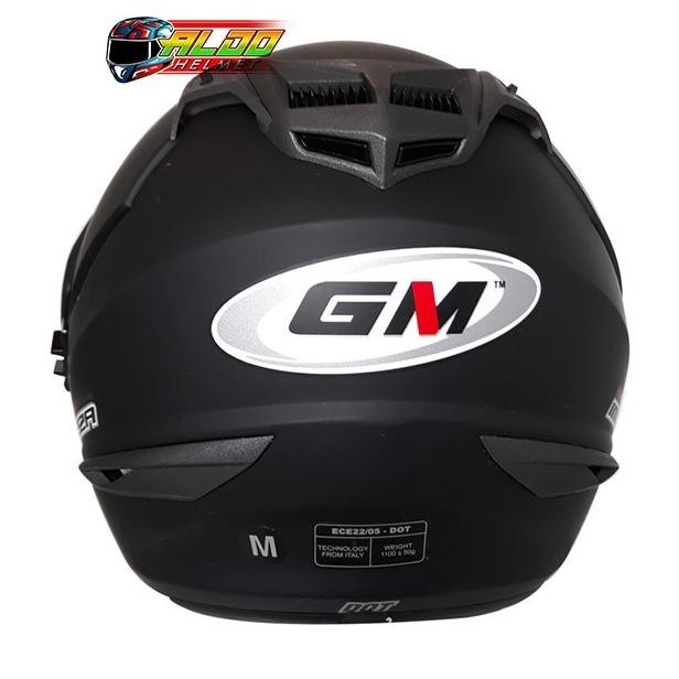 HELM GM IMPREZZA SOLID 2 VISOR BLACK DOFF ORIGINAL