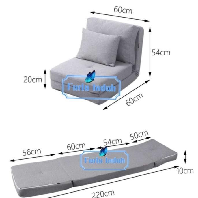 kursi lesehan lipat sofa bed single sofa santai TYPE 60#