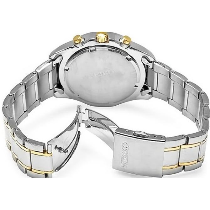 Seiko Chronograph SSB090P1 Dual Tone Sports 100M - Jam Tangan Pria