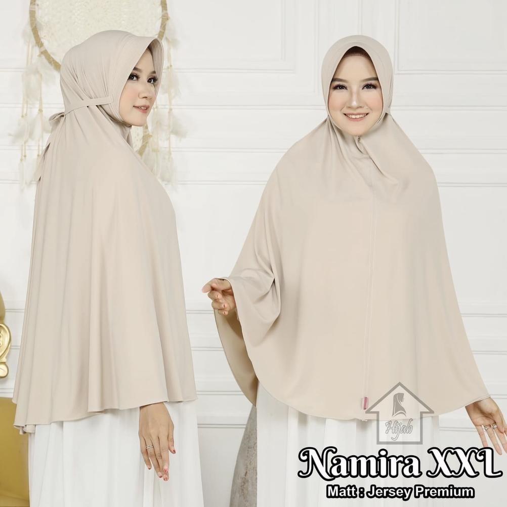 CR - Kerudung Instan Jersey Jumbo Namira Tali L,XL,XXL Jilbab Instan Jersey Premium Hijab Bergo Polo