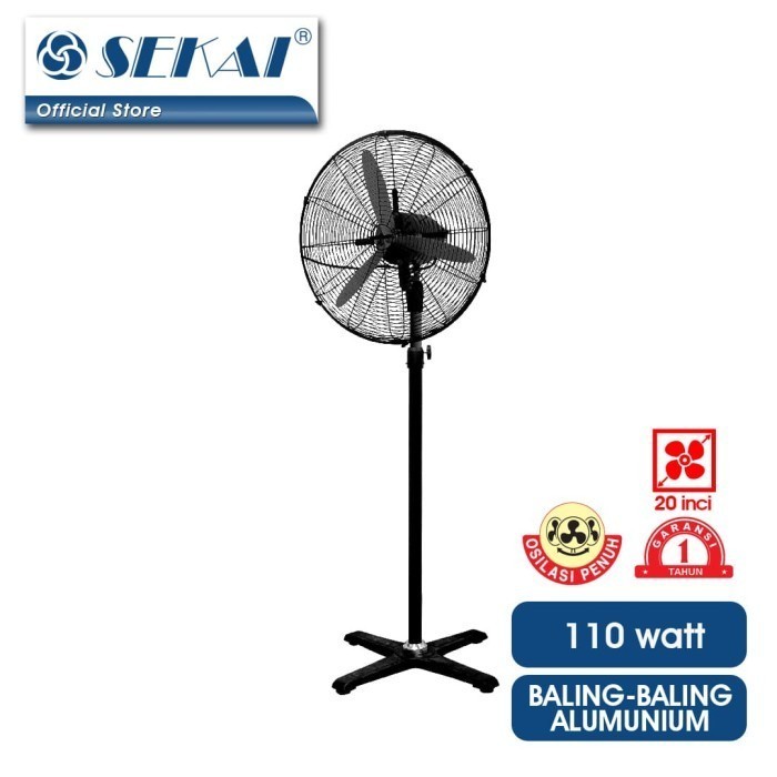 Kipas Angin Berdiri Sekai Stand Fan Industrial 20 Inch Ist 2088