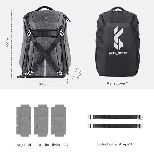 K&F Concept Alpha Backpack 25L Gray Original Knf