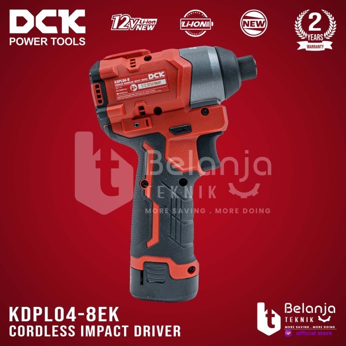 Dck Brushless Impact Driver Cordless 12V Kdpl04-8Ek Bor Obeng Kdpl 04