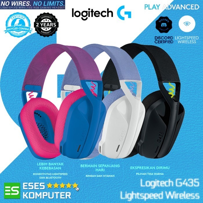 Headset Logitech G435 Lightspeed Wireless Headset Gaming