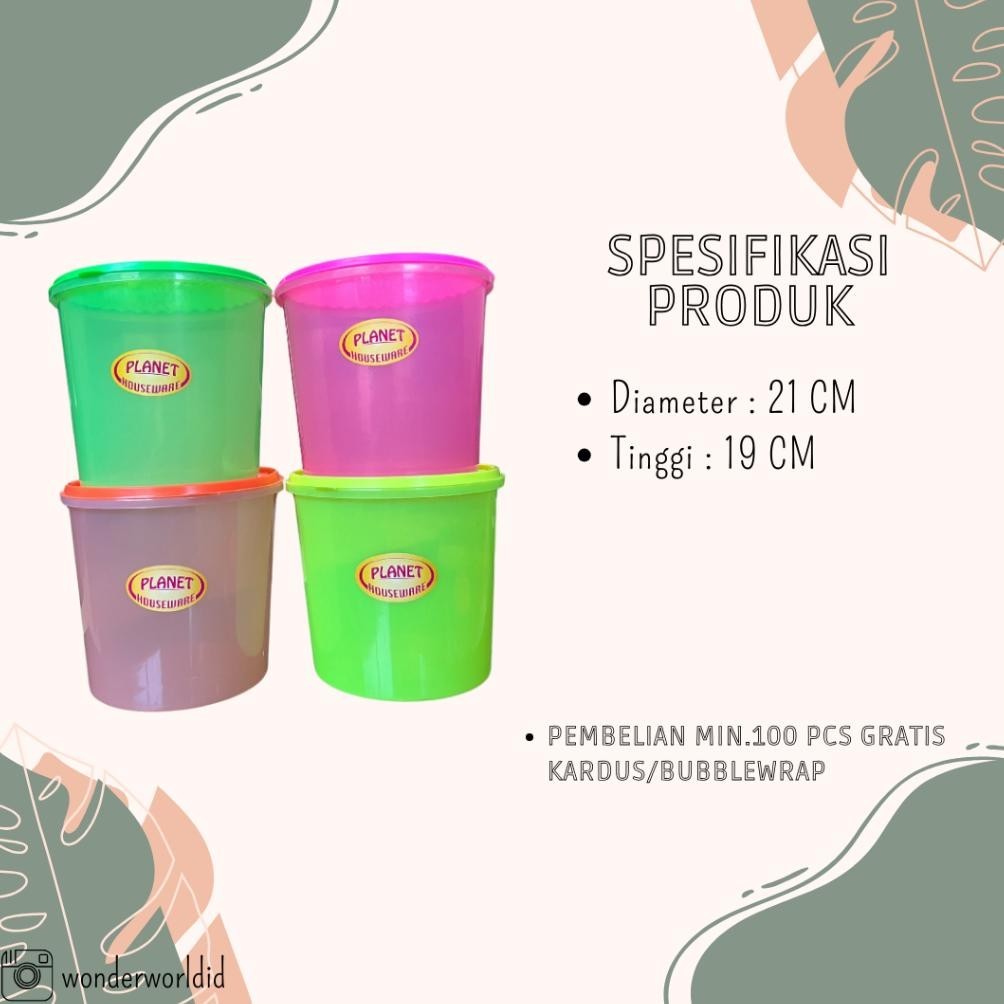 Termurah Sealware 5 Liter;Toples 5 Liter;Toples Besar;Sealware Plastik;Kedap Udara ; Tempat Kerupuk 