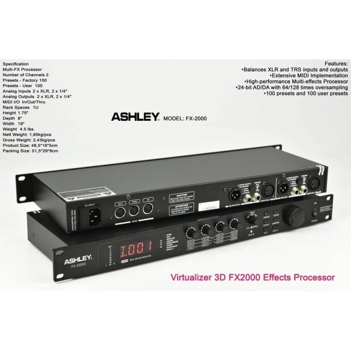 Efek Vocal Ashley Fx2000 Fx 2000 Original