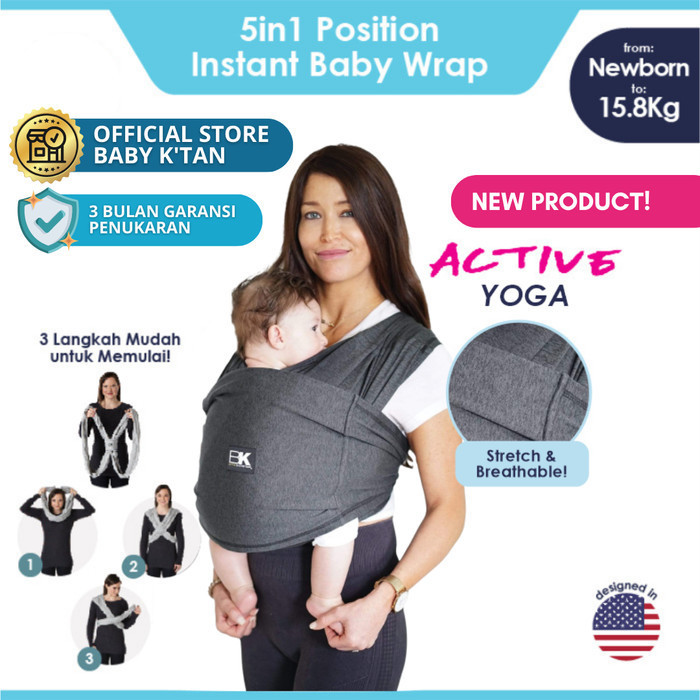 Baby K'Tan Baby Carrier Active Yoga - Gendongan Bayi
