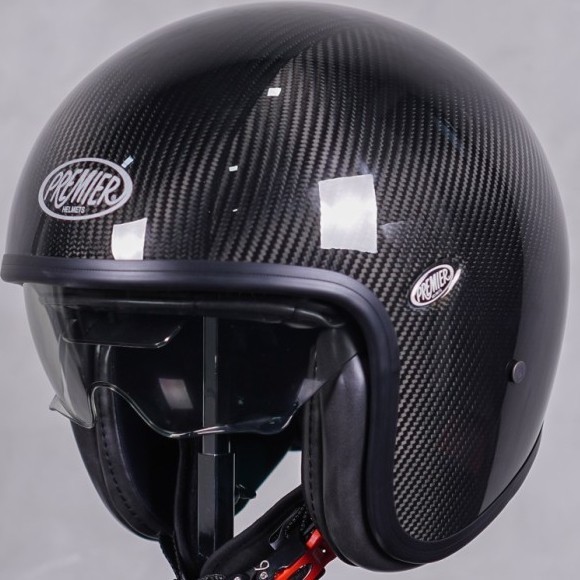 Glintz Premier Vintage Evo Carbon Helm Half Face