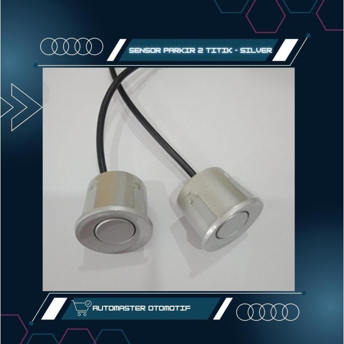 DOMO Sensor Parkir Mobil Mundur 2 Titik Bunyi Beep TERMURAH - Silver