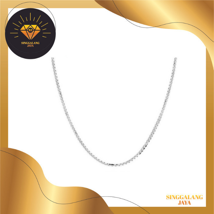 Kalung Emas Putih 750 Italy Santa Emas 18K Termurah Terlaris Promo