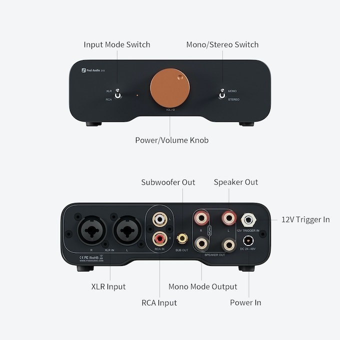 Amplifier Fosi Audio Za3 Za-3 Za 3 Hifi Stereo/Mono Balanced Power Amp Termurah Terlaris Promo