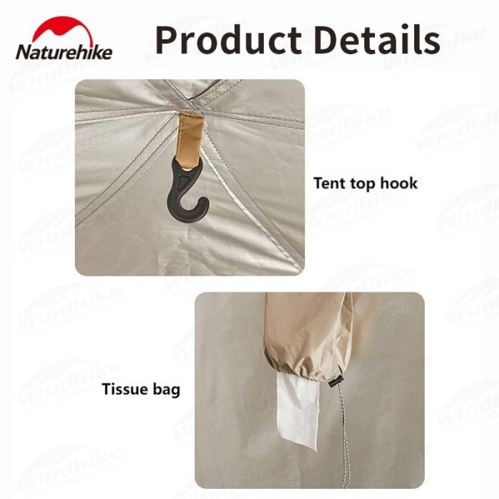 Tenda Toilet Otomatis Naturehike Nh22Zp006 Separation Automatic Shower