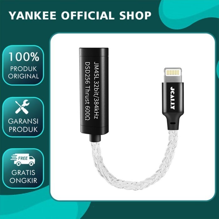 Jcally Jm45L Lightning To 3,5Mm Hires Lossless 32Bit/384Khz Dac Es9318