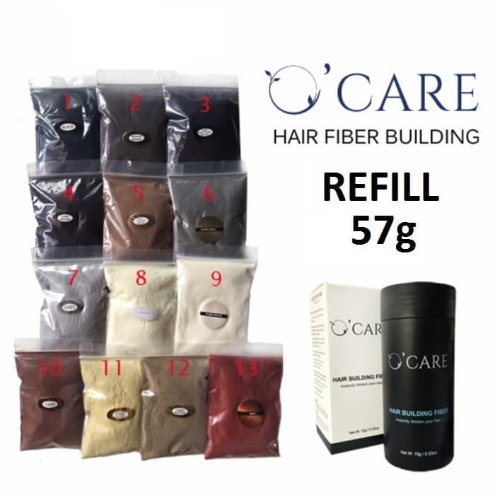 Ocare Hair Building Fiber Refill 57G Hitam / Rambut Anti Botak