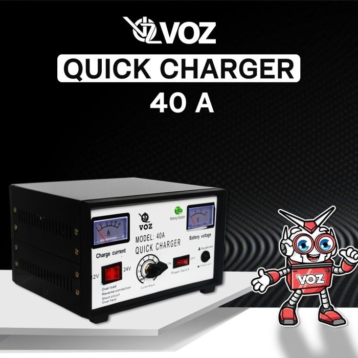 Voz Charger Aki 40A Charger Aki Mobil Charger Aki Kering Termurah Terlaris Promo